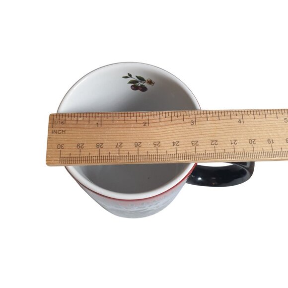 Vintage Decorative Ceramic Lang Mug Fancy Fruits Design Country Kitchen Decor - Picture 4 of 5